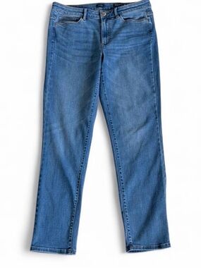 J. Jill Boyfriend Straight Leg Ankle Jeans in Classic Blue Denim